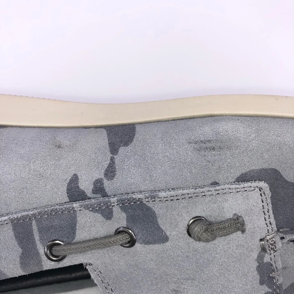 Steve Madden Gametyme Gray Camo Boat Shoes Size 13